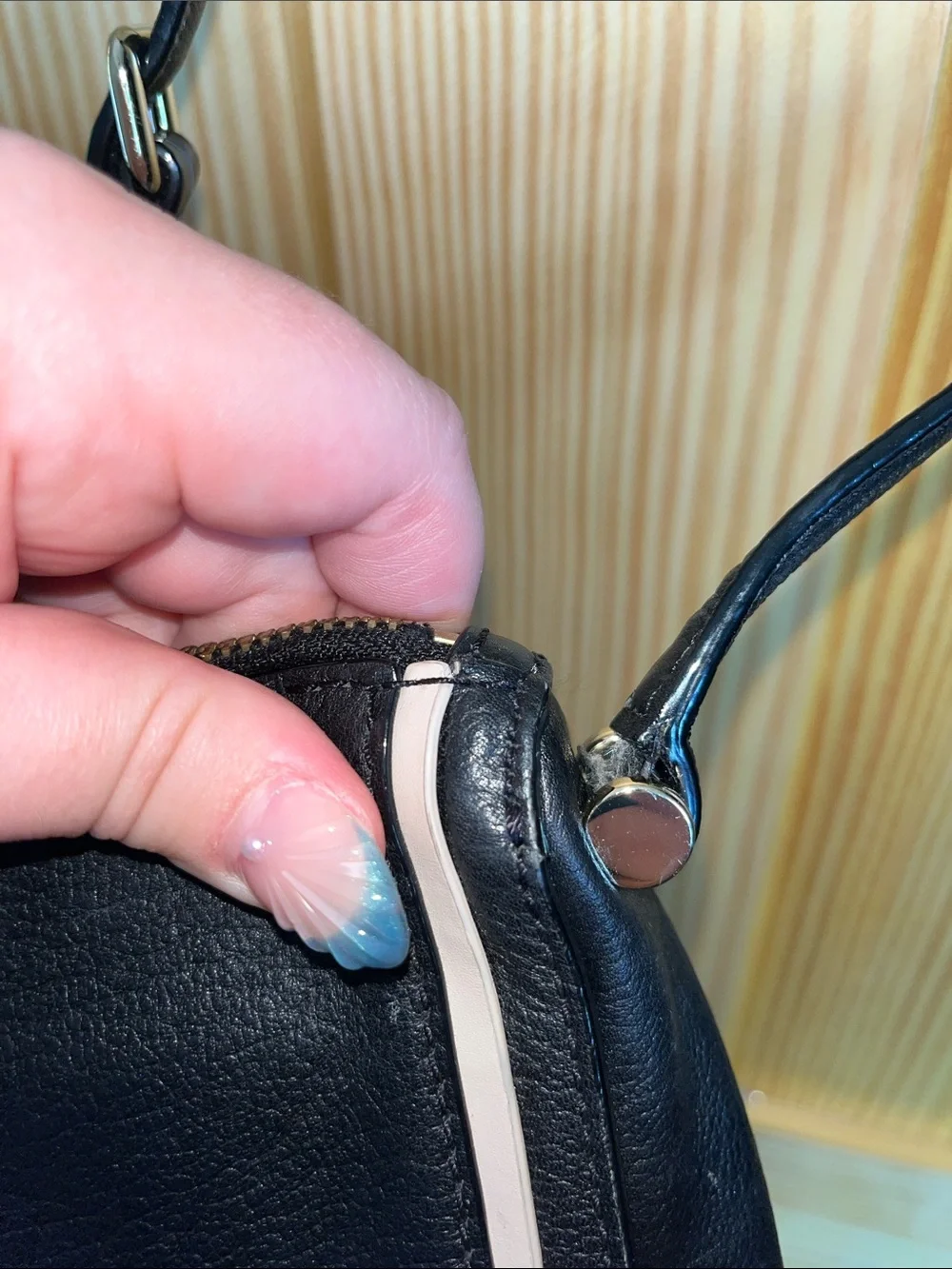 kate spade Black Crossbody with Cream Trim and Gold Logo
